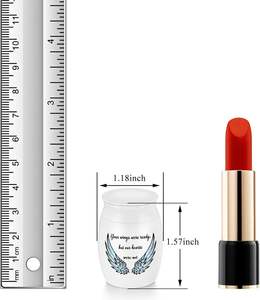 Wing Mini Urns Stainless Steel Decorative Cremation <b>Keepsake</b> Urns <b>for</b> <b>Ashes</b> Memorial Urn with Riding in Heaven Custom Size - Product Image 2