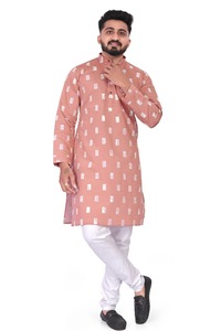 Modern Ethnic Traditional Indian <b>Men's</b> Cotton Wrinkle Free <b>Festive</b> Party Kurta Handcrafted Designer <b>Wear</b> Customizable Size - Product Image 4