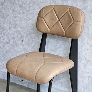 Modern Farmhouse <b>Dining</b> <b>Chair</b> GCF191 with Upholstered Backrest and Powder-Coated Steel Legs for Home Living Rooms - Product Image 3