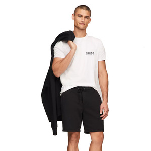 T-shirt blanc Wonder à manches courtes Essential pour homme, personnalisable, coupe régulière, tissu tricoté durable, impression numérique solide - Product Image 2