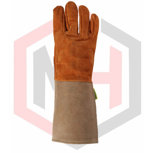 Gants de soudage en cuir robustes de 7 oz, longueur de 16 pouces, antistatiques et résistants à la déchirure pour la protection contre la chaleur industrielle - Product Image 5