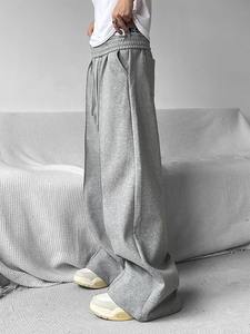 Pantalon de survêtement taille haute en toile extensible confortable pour homme Pantalon de tous les jours avec ceinture élastique et poches braguette à fermeture éclair Taille XL - Product Image 2