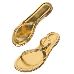 Sandalias Planas de Playa con Pedrería para Mujer, Calzado Cómodo y a la Moda para Fiestas, con Brillo, de Secado Rápido, Antideslizantes, para el Verano y la Playa - Product Image 5