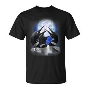 T-shirt Birdwatcher Birder 3 Common Loon Howling at the Moon Design promozionale - Product Image 1