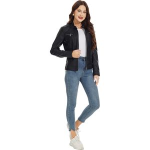 Chaqueta de Cuero con Relleno de Algodón de Punto Extra Grande, Color Personalizado, Servicio OEM, Fácil de Usar, para Mujer, Corta, para la Temporada de Invierno - Product Image 2