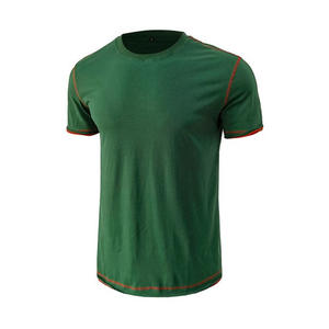 เสื้อยืดผ้าถักสำหรับผู้ชายคอกลมผ้าฝ้าย100% แห้งเร็วพร้อมพิมพ์โลโก้ตามสั่ง - Product Image 2