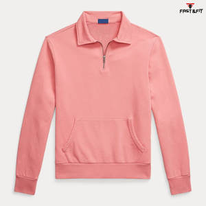 2025 gros hommes sweats meilleur tissu coton sweat personnalisé plaine sweat personnalisé demi fermeture éclair sweats à capuche sweat-shirt - Product Image 4