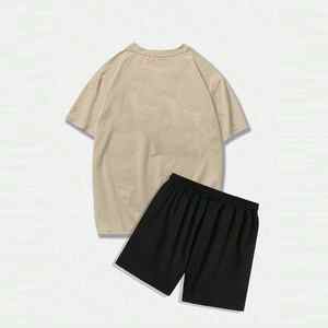 Ensemble short imprimé personnalisé pour hommes Ensemble short 100% coton respirant à séchage rapide Vente en gros - Product Image 2