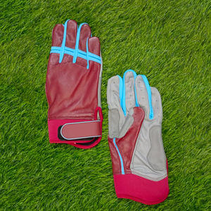 Gants de frappe de baseball sur mesure en cuir bleu souple, respirants, écologiques, à séchage rapide, avec fermeture à enfiler, légers et durables pour - Product Image 5