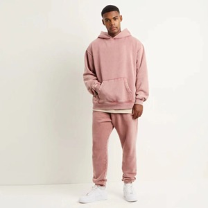 Sweat à capuche pour homme avec logo personnalisé Sweat à capuche surdimensionné délavé à l'acide Vintage 480gsm Streetwear en éponge française avec logo brodé pour l'hiver - Product Image 3