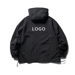 Vente chaude hommes coupe-vent veste confortable imperméable sur mesure avec col à capuche solide Streetwear Style décontracté - Product Image 2