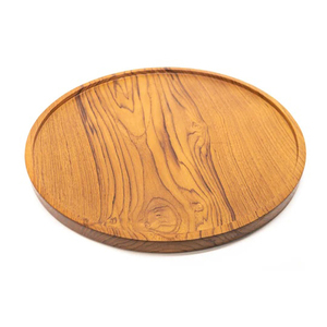 Platos de madera personalizados para comida, juego de platos de madera para aperitivos, postres, cena redonda de acacia, cargador de madera para boda - Product Image 2