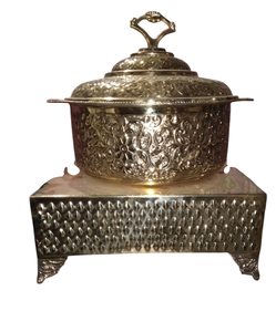 Plat à chafing en cuivre martelé personnalisé, certifié Energy Star, avec supports réglables pour mariages, réceptions et événements de traiteur - Product Image 5