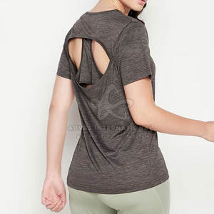 เสื้อยืดผู้หญิงทรงปกติ ออกแบบโลโก้ได้ตามต้องการ สำหรับฤดูร้อน ผ้าถัก สวมใส่สบาย ราคาขายส่ง คุณภาพสูง - Product Image 4