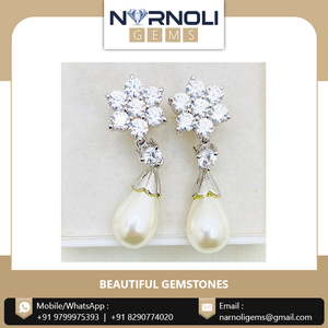 Último producto nuevo Pendientes de flores de plata brillante con gota de perla perfectos para cualquier ocasión a buen precio - Product Image 2