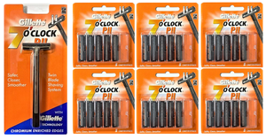 Cuchillas de doble filo Gillette 7 O'Clock para hombre, diseñadas para un corte preciso y una afeitura de calidad profesional con comodidad en cada uso. - Product Image 5