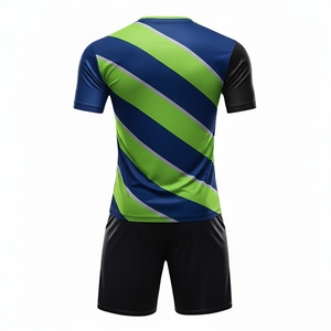 Conjunto de Camiseta de Fútbol Personalizada al por Mayor OEM, Manga Corta, Cuello Redondo, Ropa Deportiva para Equipos de Fútbol, 100% Poliéster, Corte Automatizado - Product Image 2