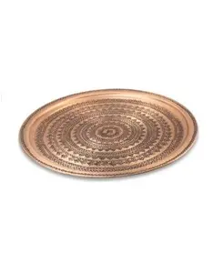 Top refreshing golden round tray designing used for serving fruits in restaurants and resorts