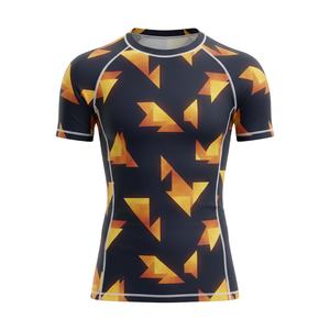 Camiseta de compresión duradera sublimada al por mayor para hombres, mujeres y niños, para entrenamiento de MMA, BJJ, Jiu Jitsu No-Gi, traje de baño personalizado - Product Image 1