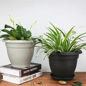 PIONEERA Pot de fleurs contemporain en plastique PP simple, durable, léger, avec trou de drainage, pour plantes d'intérieur/extérieur, maison et jardin - Product Image 4