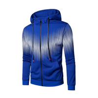 Erkek Kışlık Kapüşonlu Fermuarlı Polar Eşofman Takımı Rüzgar Geçirmez %100 Polyester Günlük Spor Giyim Yan Cepli