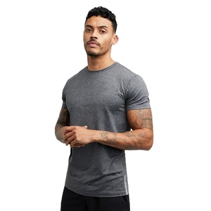 เสื้อยืดออกกำลังกายในยิมของผู้ชายเสื้อยืดแห้งเล่นกีฬาฟิตเนสฟิตเนสเข้ารูปเบาถักลายไม้ไผ่280ก. - Product Image 6