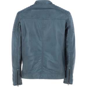 Chaqueta de invierno para hombre de diseño superior con cuello levantado manga completa 100% cuero de alta calidad personalizable precio razonable - Product Image 3