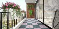 Moderne PU-Verbunddeckfliesen 300x300x22mm Holzmaserung 3D-geprägt Allwetter-Wasserdicht Breite Dielen für Außenterrassen
