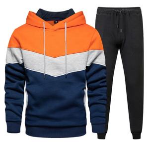 เสื้อมีฮู้ดผ้าฟลีซหนาผู้ชายและกางเกงขาบานแบบเรียงซ้อนชุดสองชิ้นเสื้อผ้าลำลองอบอุ่นสำหรับฤดูหนาวเสื้อมีฮู้ดแฟชั่นแนวสตรีท - Product Image 2