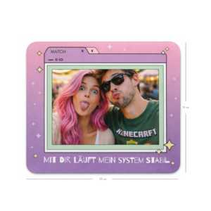 Tapis de souris personnalisé 19x23 cm avec image et citation sur mesure, imprimé, imperméable, style carré, accessoire informatique chauffant - Product Image 4