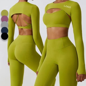Débardeur de sport pour femme 2026 de haute qualité, à manches longues, séchage rapide, respirant, style vintage, pour le fitness - Product Image 1