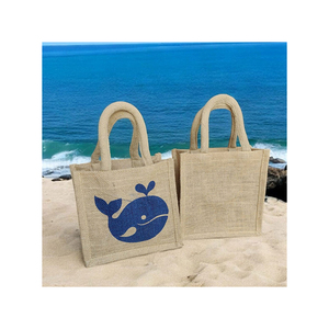 Premium Jute Tote Bag with Zipper | Large Capacity Eco Friendly <b>Handbag</b> with Custom Printing | Soft Fabric Reusable Shopping Bag - Product Image 6