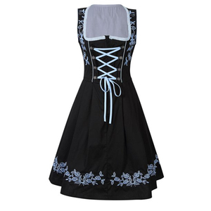 Trachten prendas tradicionales Mini Dirndl para Oktoberfest Alemania respetuoso con el medio ambiente tejido encaje diamante botón decoración cintura Natural - Product Image 3