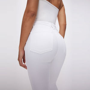 Conception personnalisée de haute qualité Pantalon en denim imprimé pour femmes Vêtements décontractés respirants Pantalon en denim de style tendance en gros - Product Image 6