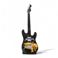Guitare miniature en bois en gros, mini guitare acoustique en bois ornement musique thème chambre décoration cadeau