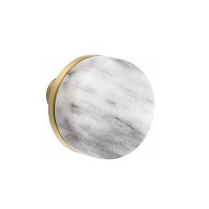 Boutons ronds en marbre pour la maison boutons de tiroir d'armoire de cuisine Design vintage placard commode tiroir marbre tire bouton avec capuchon en laiton - Product Image 5
