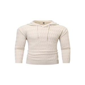 Custom OEM/ODM OEM High-quality Oversized Breathable Warm Knitted Sweater Lambs wool Men's Sweater Wholesale <b>Hoodies</b> Supplier - Product Image 3