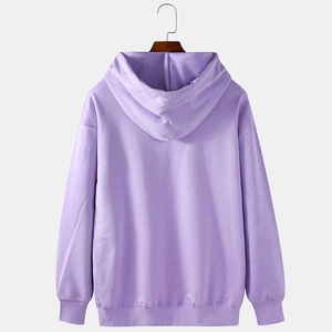 Sweat-shirts d'hiver en molleton pour hommes en coton/polyester, motif uni, pull thermique à séchage rapide, 340g, poche à capuche personnalisée - Product Image 2