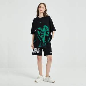 T-shirt personnalisé en gros de haute qualité avec impression graphique en mousse, 100 % coton, col rond unisexe, coupe oversize, t-shirt unisexe à impression en relief - Product Image 6