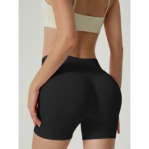 Short d'entraînement taille haute pour femme Double couche respirante avec poches latérales pour les loisirs de plein air Fitness & Yoga - Product Image 6