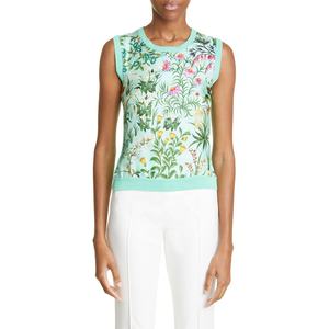 High Quality <b>Women's</b> Athletic <b>Tank</b> <b>Tops</b> Flower Printed Sleeveless Vest Sport Workout Clothing - Product Image 1