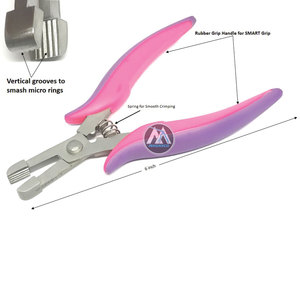 5 Inch <b>Hair</b> Extension Remover Pliers with Double Spring and Soft Foam <b>Grip</b> Handle for Smooth Bead Removal - Product Image 6