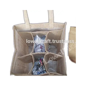 Bolsa de yute de diseño personalizado más vendida patrón geométrico suministro al por mayor a bajo precio - Product Image 5