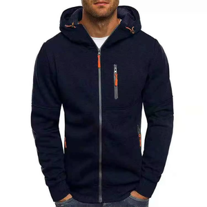 Men's Full <b>Zip</b> Hoodie <b>Jacket</b> Fleece Outdoor Sports Casual Hooded Sweatshirt Custom Wholesale OEM ODM Lightweight <b>Zip</b> <b>Up</b> Clothing - Product Image 4