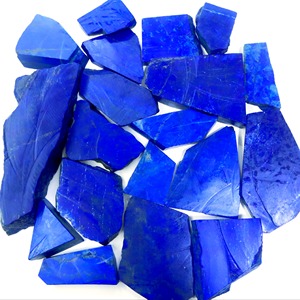 แผ่นลาพิสลาซูลีสีน้ำเงินธรรมชาติ คุณภาพสูง ขนาดผสม จำนวนมาก สำหรับทำเครื่องประดับ สำหรับผู้ผลิต - Product Image 6