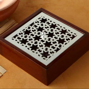 Caja de fruta seca de madera decorativa de lujo con tapa de metal Ideal para ceremonias de bodas y regalos de eventos culturales - Product Image 1