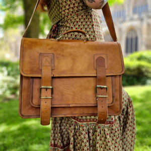 Bolso bandolera de cuero puro de alta calidad para mujer, Maletín de negocios para oficina o universidad, estilo cruzado - Product Image 6
