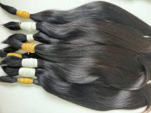 ผมต่อเวียดนามแท้แบบตรงยาว  ปลายผมแบบ Super Double Drawn สีน้ำตาลดำธรรมชาติ สำหรับการจัดแต่งทรงผมตามสั่ง - Product Image 5