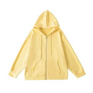 เสื้อแจ็คเก็ตมีฮู้ดแบบสวมซิปสำหรับผู้หญิง สไตล์ลำลอง ทรงหลวม ช่วยให้ดูผอมลง น้ำหนักเบา ระบายอากาศได้ดี สีพื้น เหมาะสำหรับออกกำลังกาย ใส่ได้ทั้งฤดูใบไม้ผลิและฤดูใบไม้ร่วง - Product Image 4