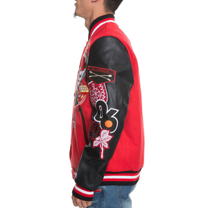 2024 hommes décontracté rétro grande taille veste en gros mince en cuir veste universitaire - Product Image 4